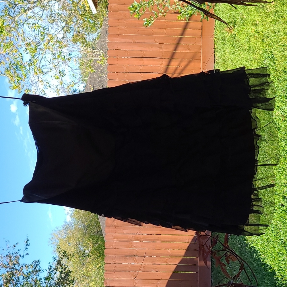 Express Size 8 Short Black Ruffle Party Dress